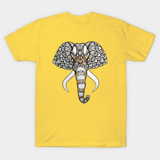 Mandala Elephant T-Shirt by Lamink